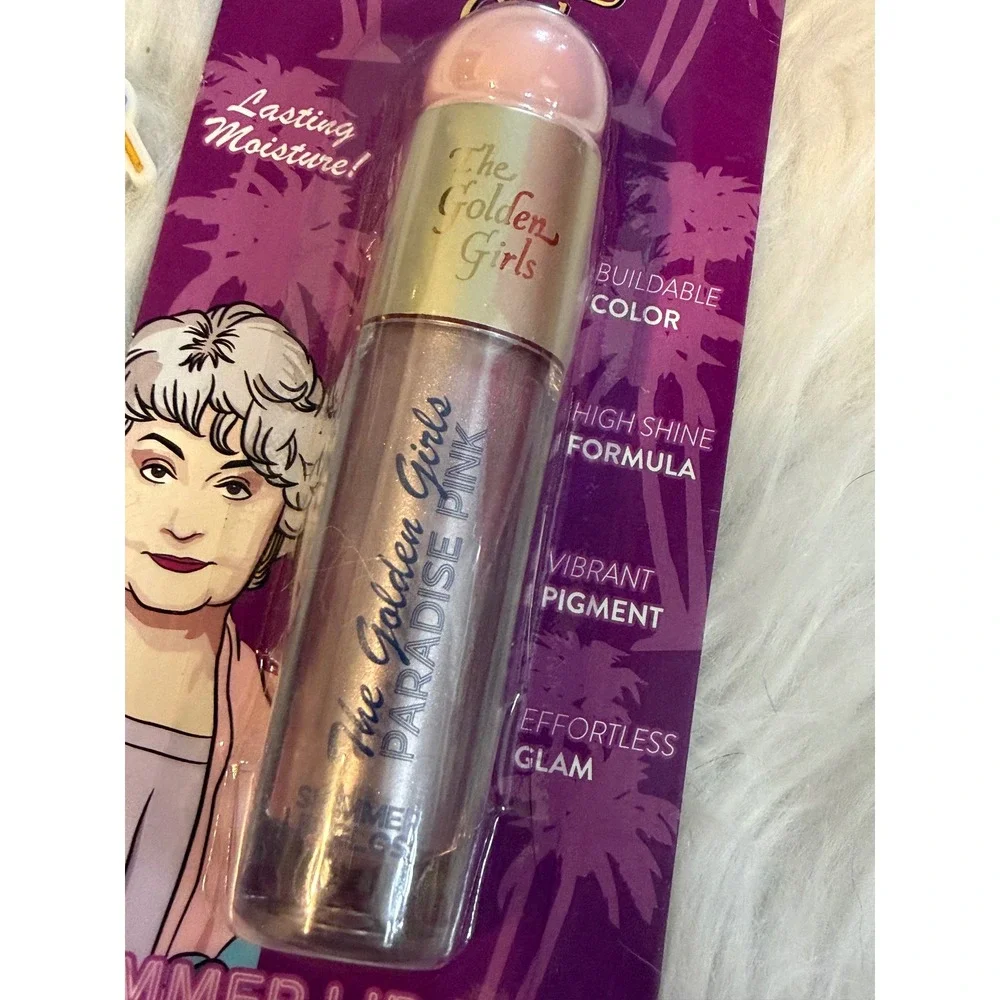 The Golden Girls Berry Jam Hand Cream & Paradise Pink Shimmer Lip Gloss Set